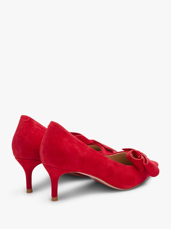 Stormi Red Suede Kitten Heel Court Shoes