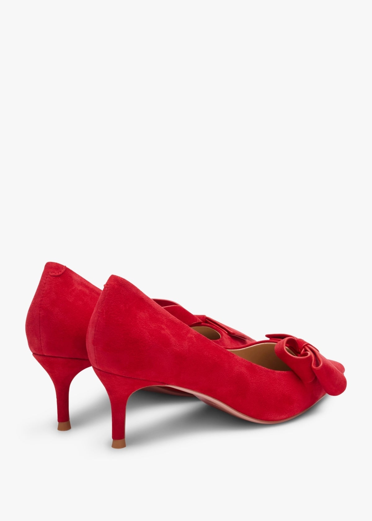 Stormi Red Suede Kitten Heel Court Shoes