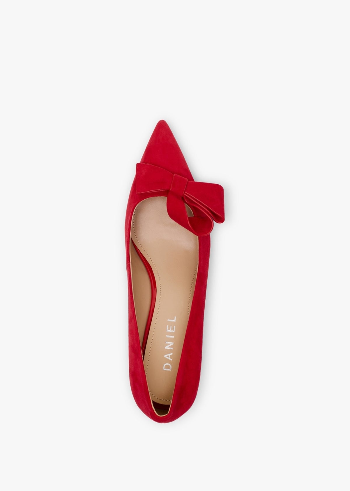 Stormi Red Suede Kitten Heel Court Shoes