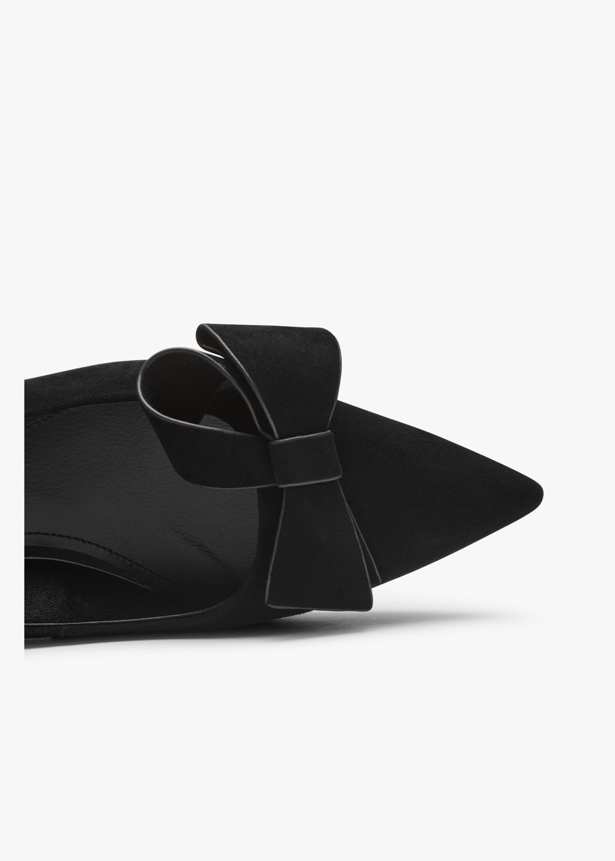 Stormi Black Suede Kitten Heel Court Shoes