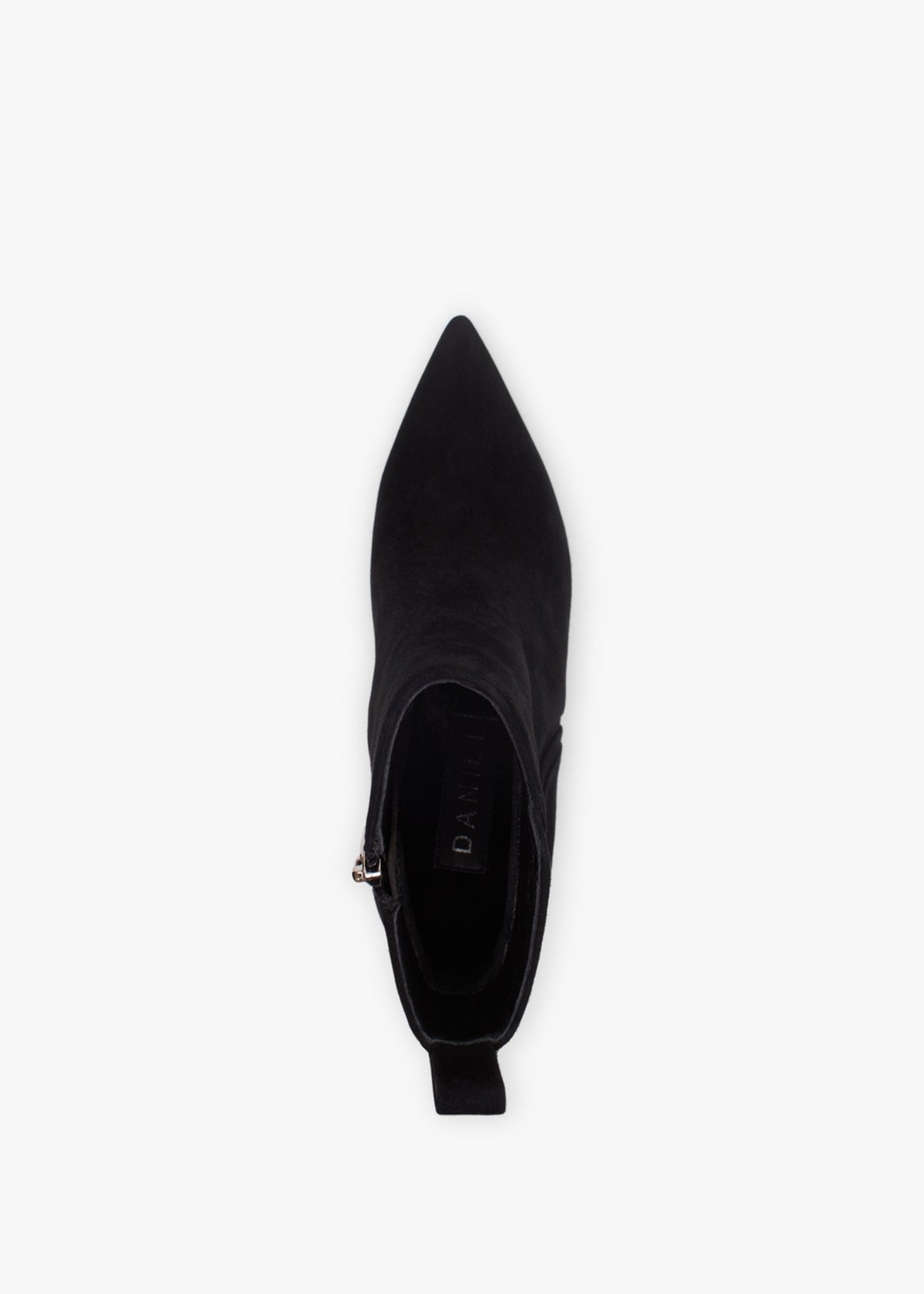 Sydney Black Suede Heeled Ankle Boots