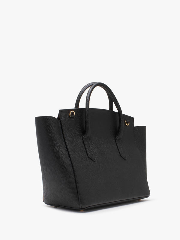 X Christian Villa Black Tumbled Leather Satchel Bag