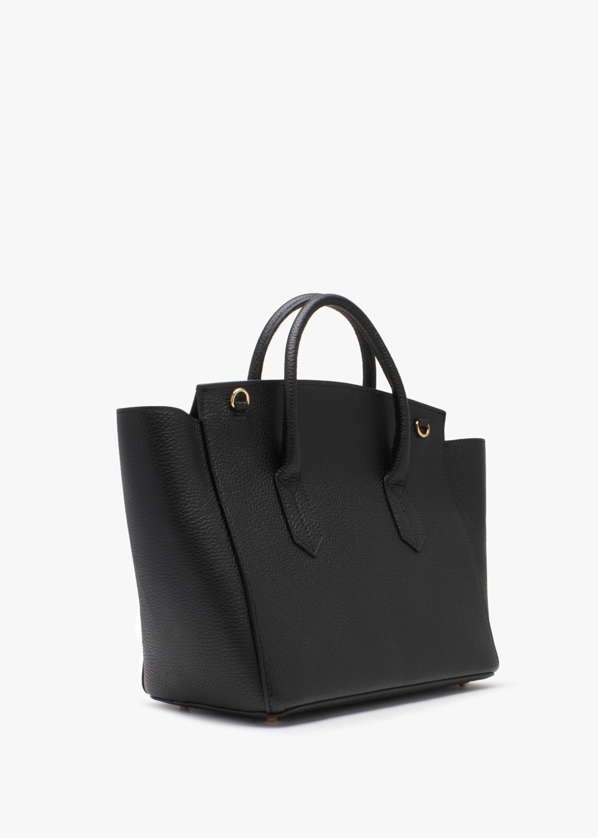 X Christian Villa Black Tumbled Leather Satchel Bag
