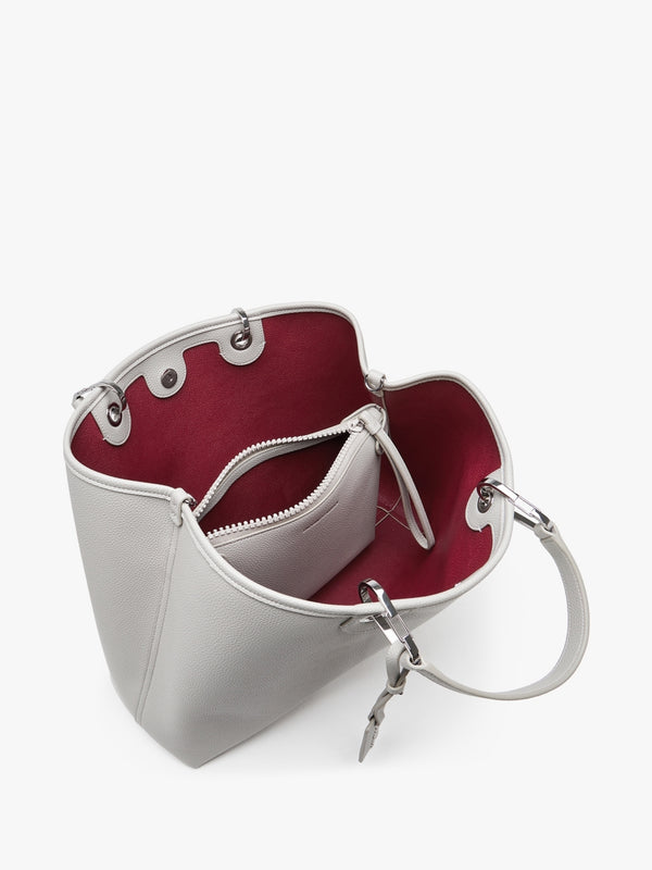 Mercury Geranium Pebbled Shopper With Pouch