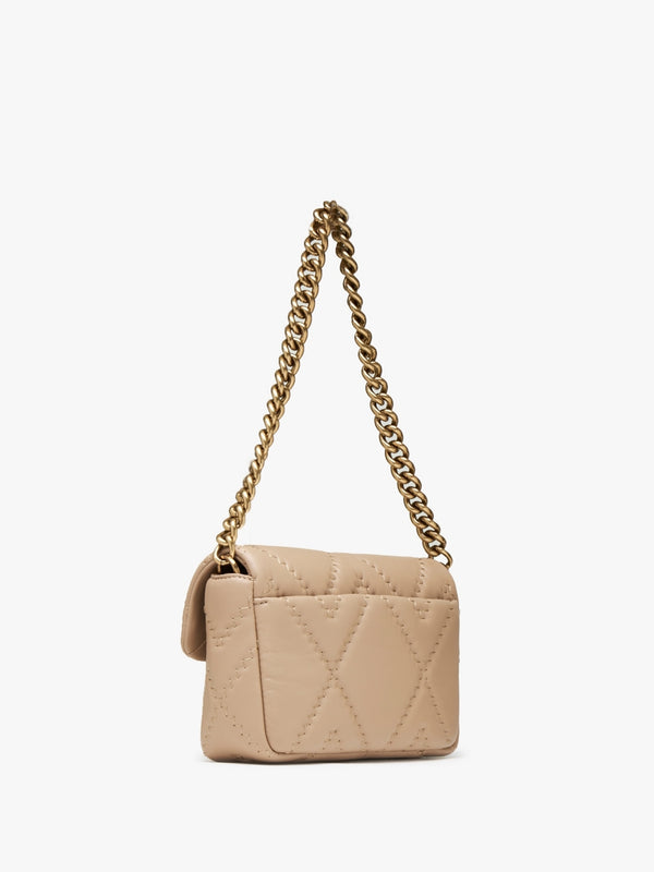 The Quilted Leather J Marc Camel Shoulder Bag