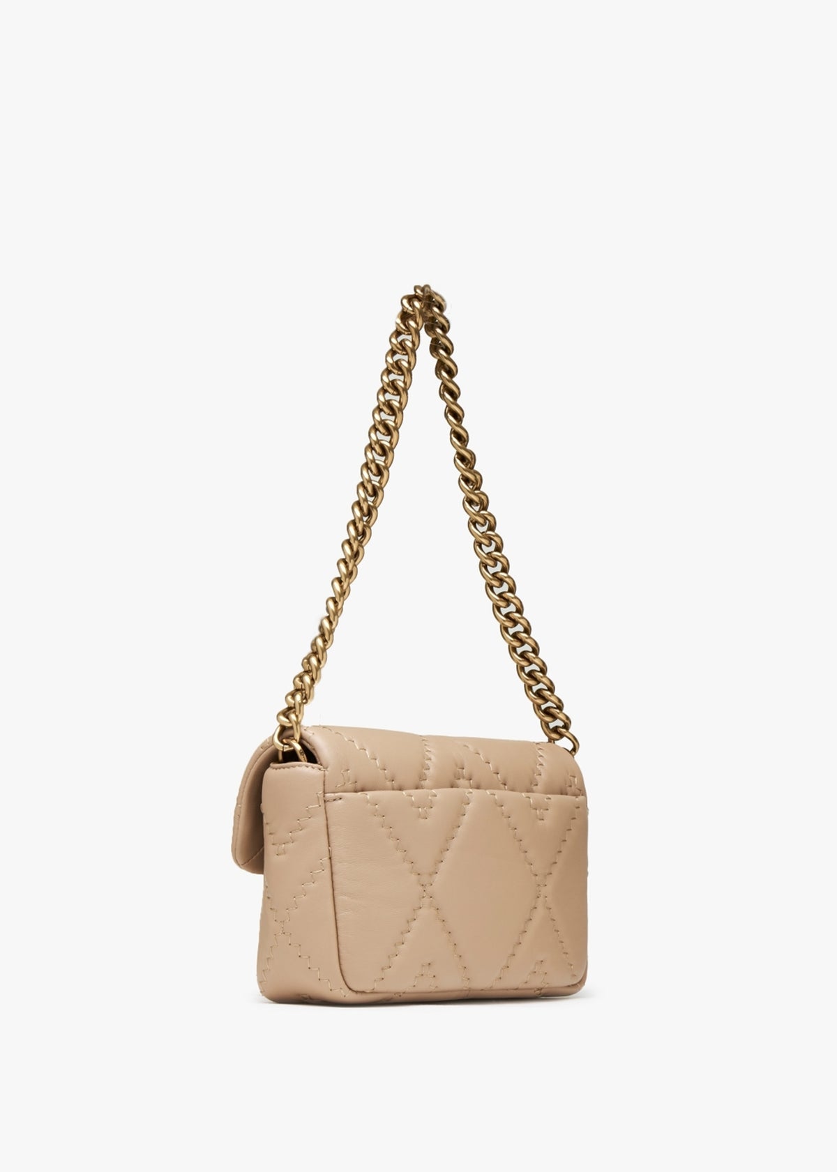 The Quilted Leather J Marc Camel Shoulder Bag
