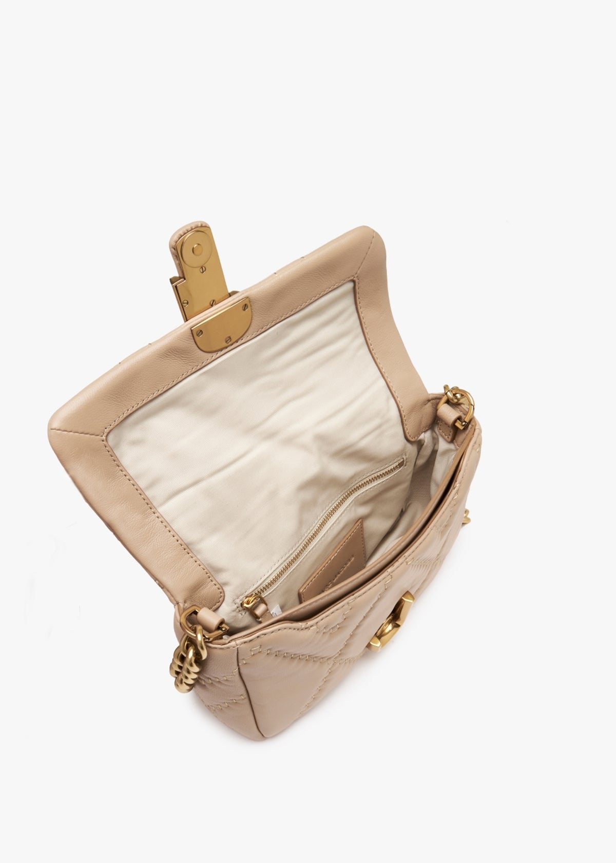 The Quilted Leather J Marc Camel Shoulder Bag