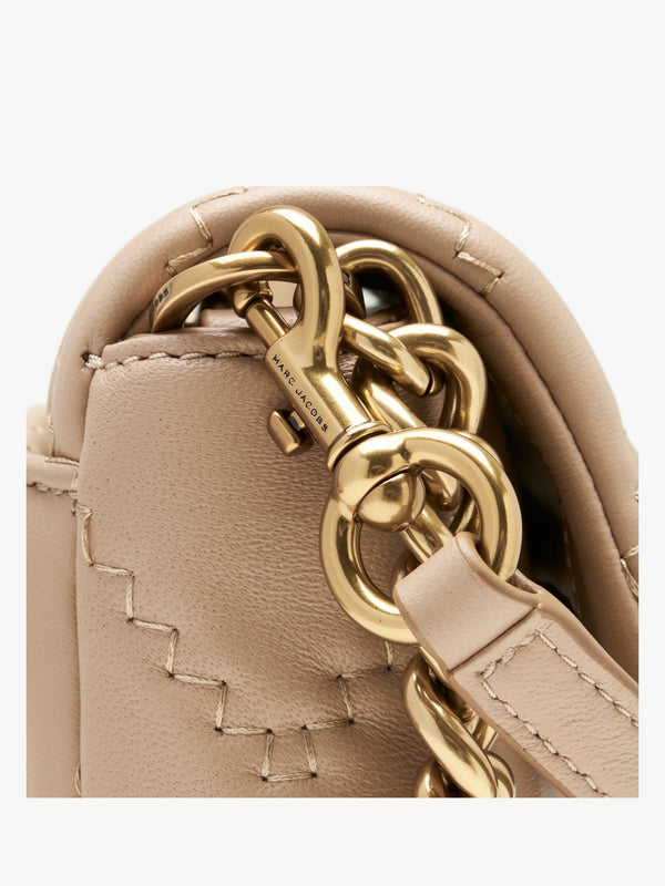 The Quilted Leather J Marc Camel Shoulder Bag