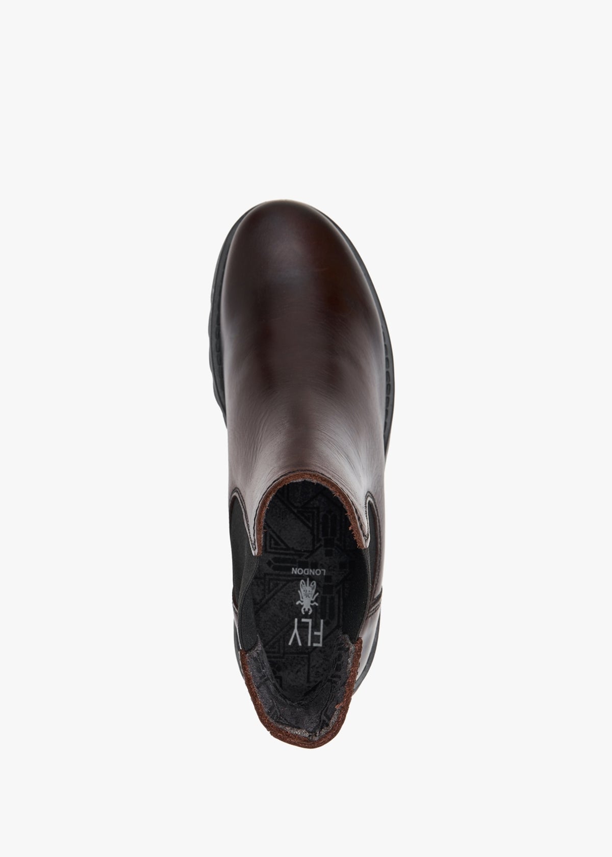 Salv Wine Black Leather Wedge Chelsea Boots