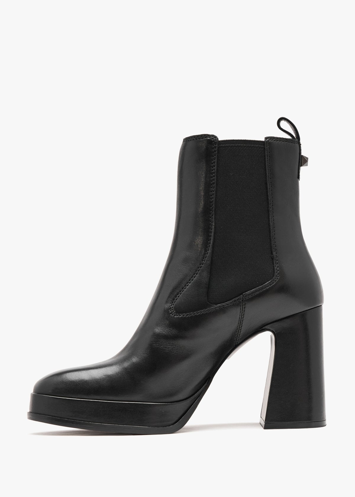Amazing Black Leather Platform Boots