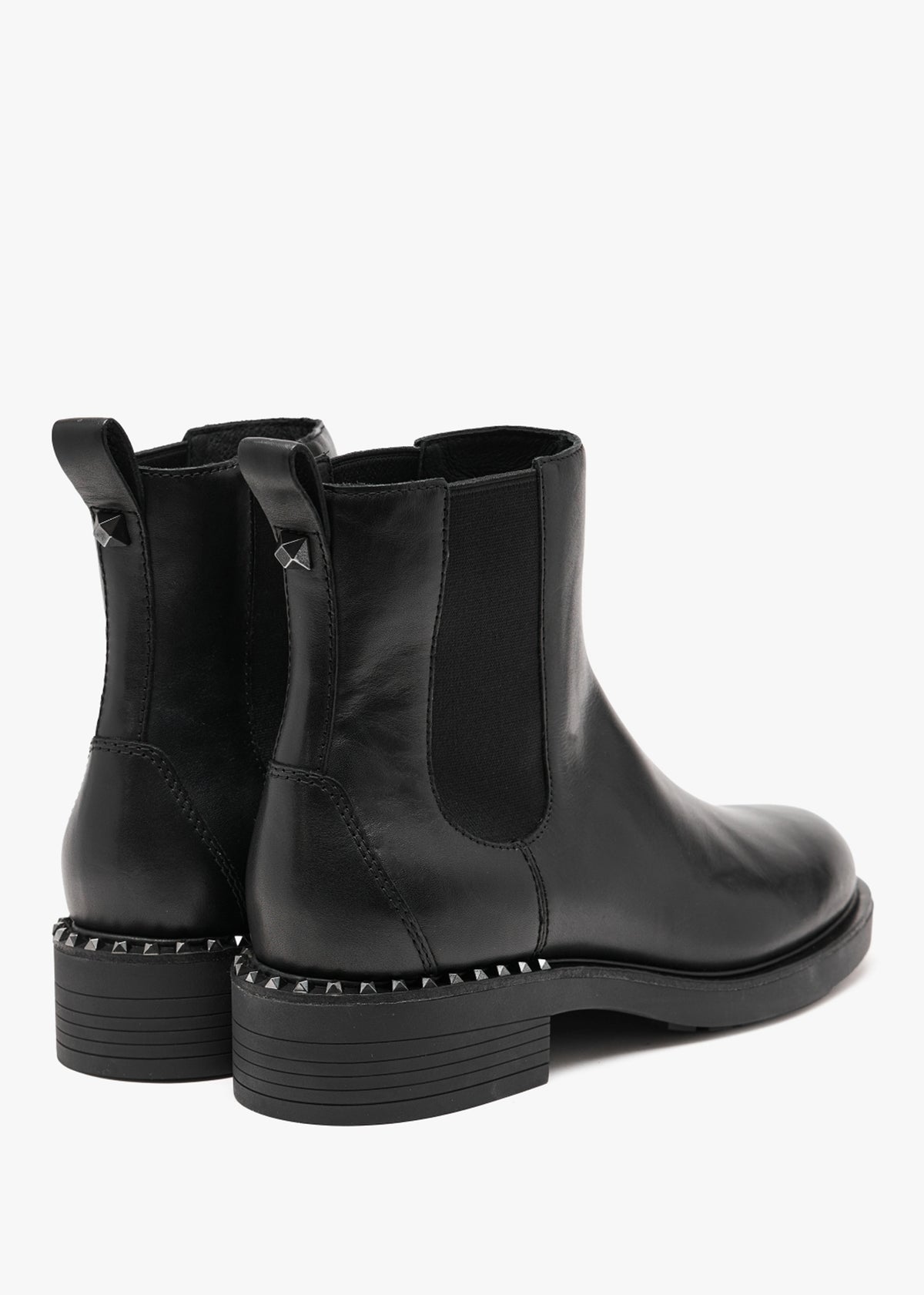 Fancy Black Leather Chelsea Boots