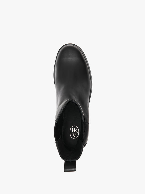 Fancy Black Leather Chelsea Boots