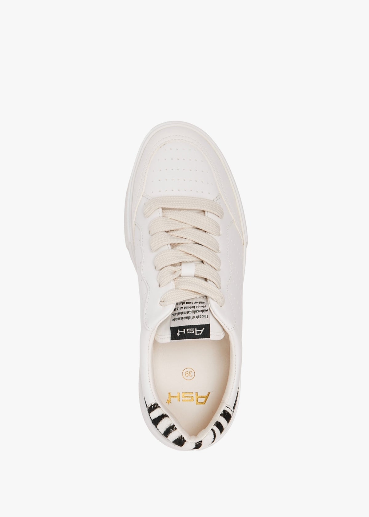 Metal Free White Pristine Leather Trainers