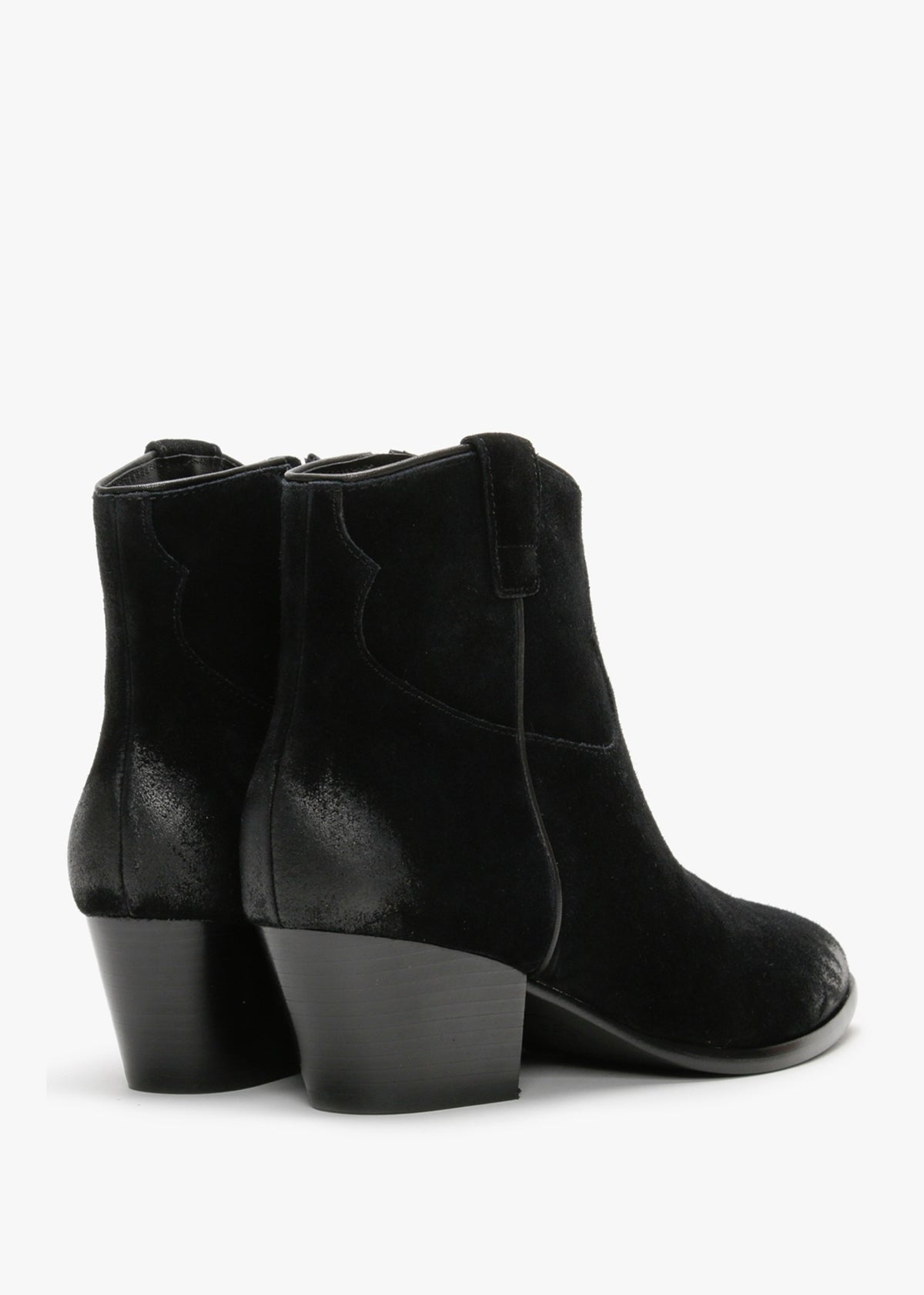 Houston Black Suede Western Boots