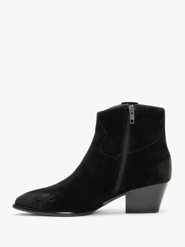 Houston Black Suede Western Boots
