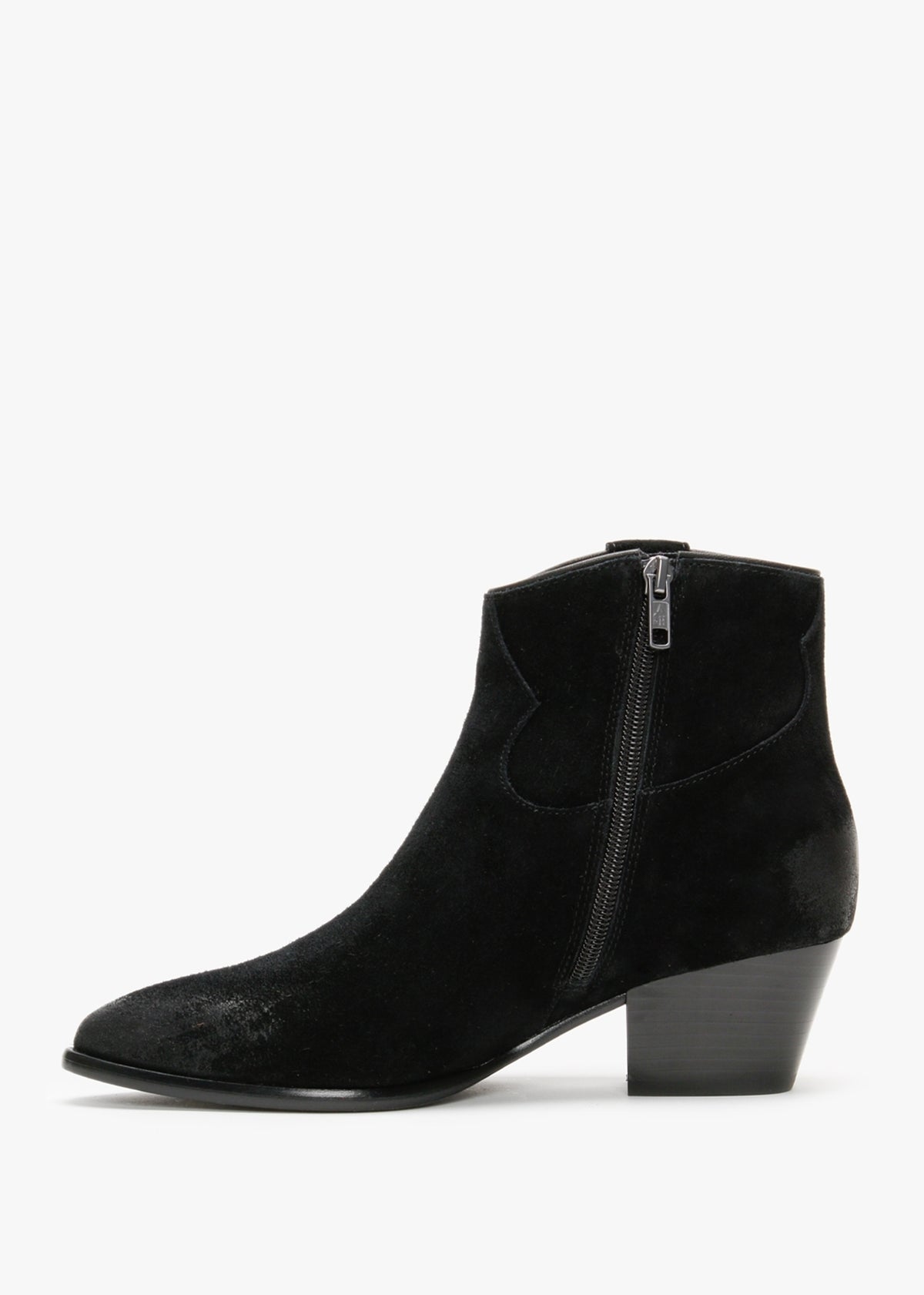 Houston Black Suede Western Boots