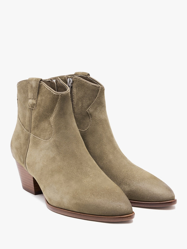 Houston Dune Suede Western Ankle Boots