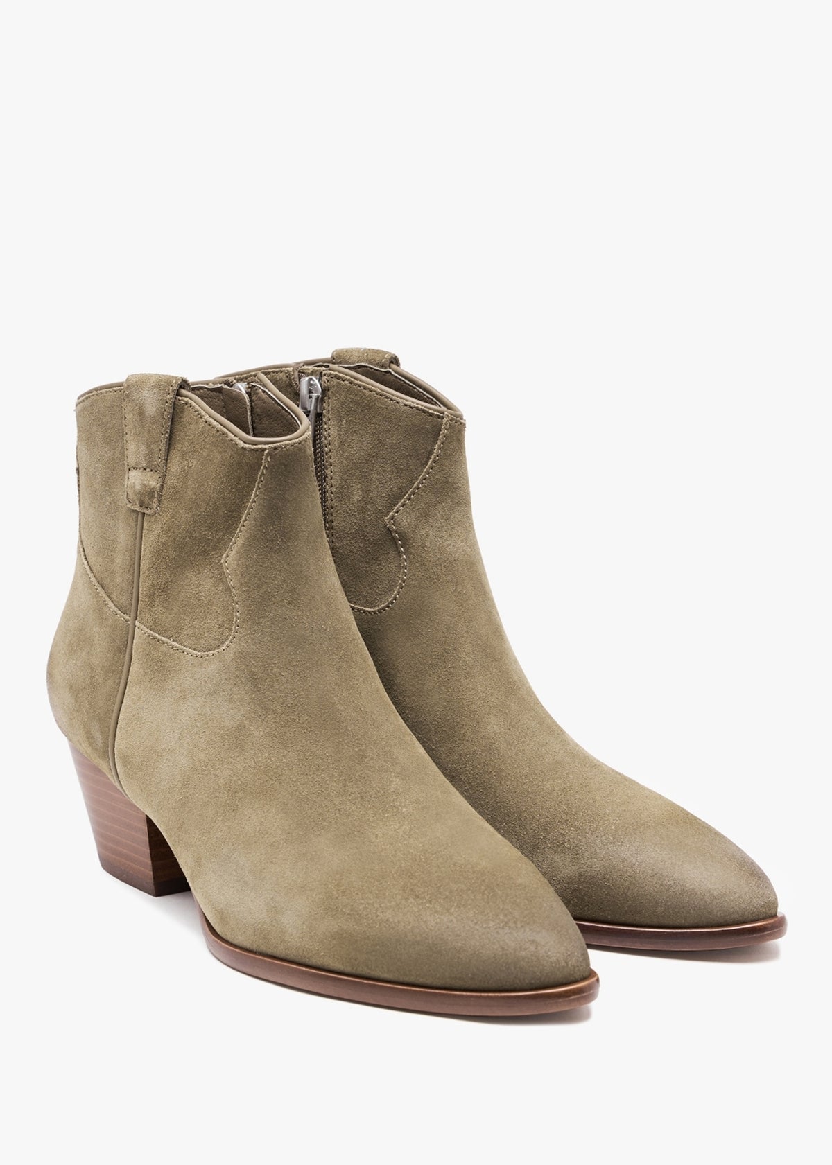 Houston Dune Suede Western Ankle Boots