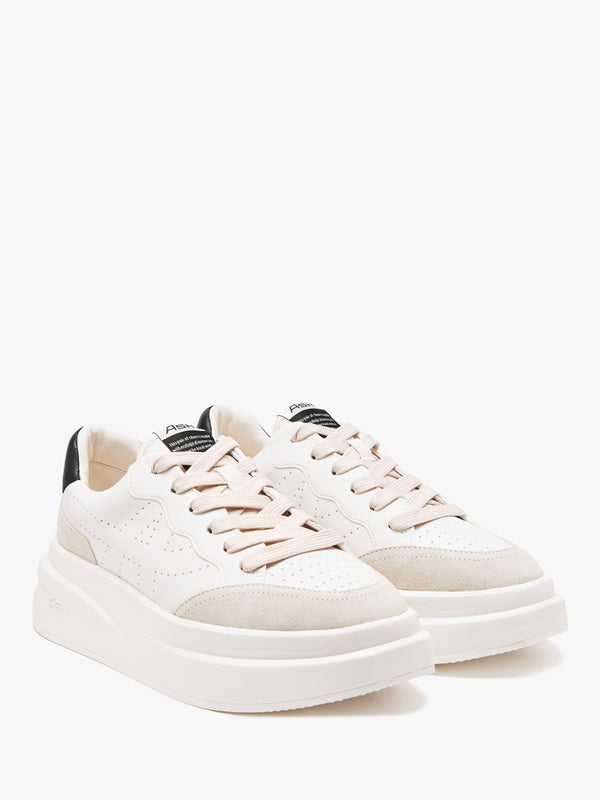Impuls Eco Shell White Black Chrome Free Leather Trainers