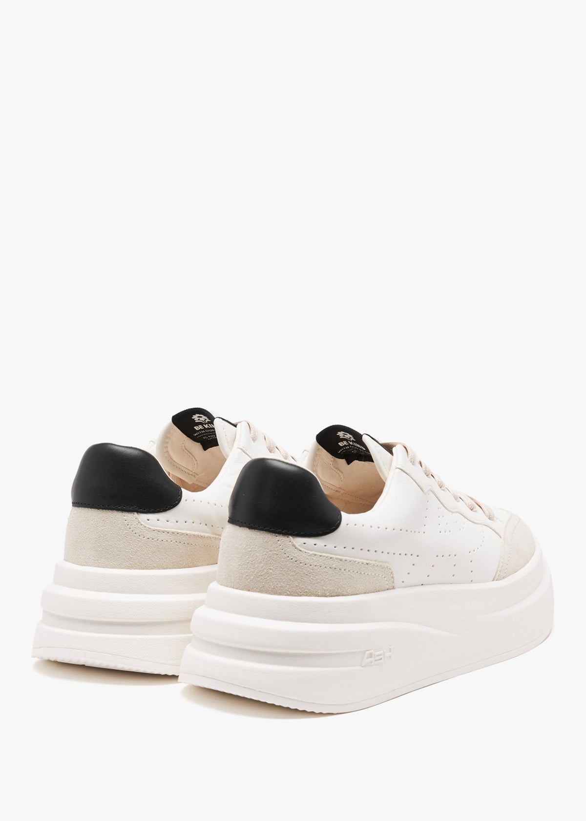 Impuls Eco Shell White Black Chrome Free Leather Trainers