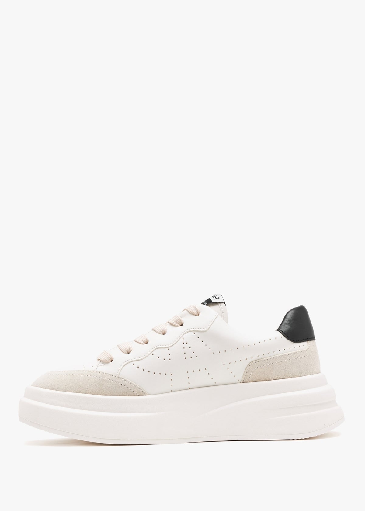 Impuls Eco Shell White Black Chrome Free Leather Trainers
