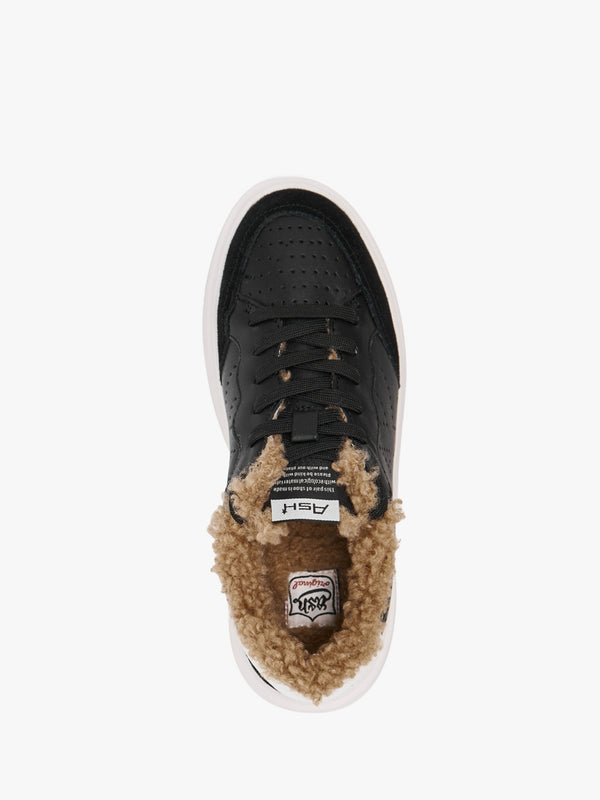 Impuls Fur Black White Chrome Free Leather Platform Trainers