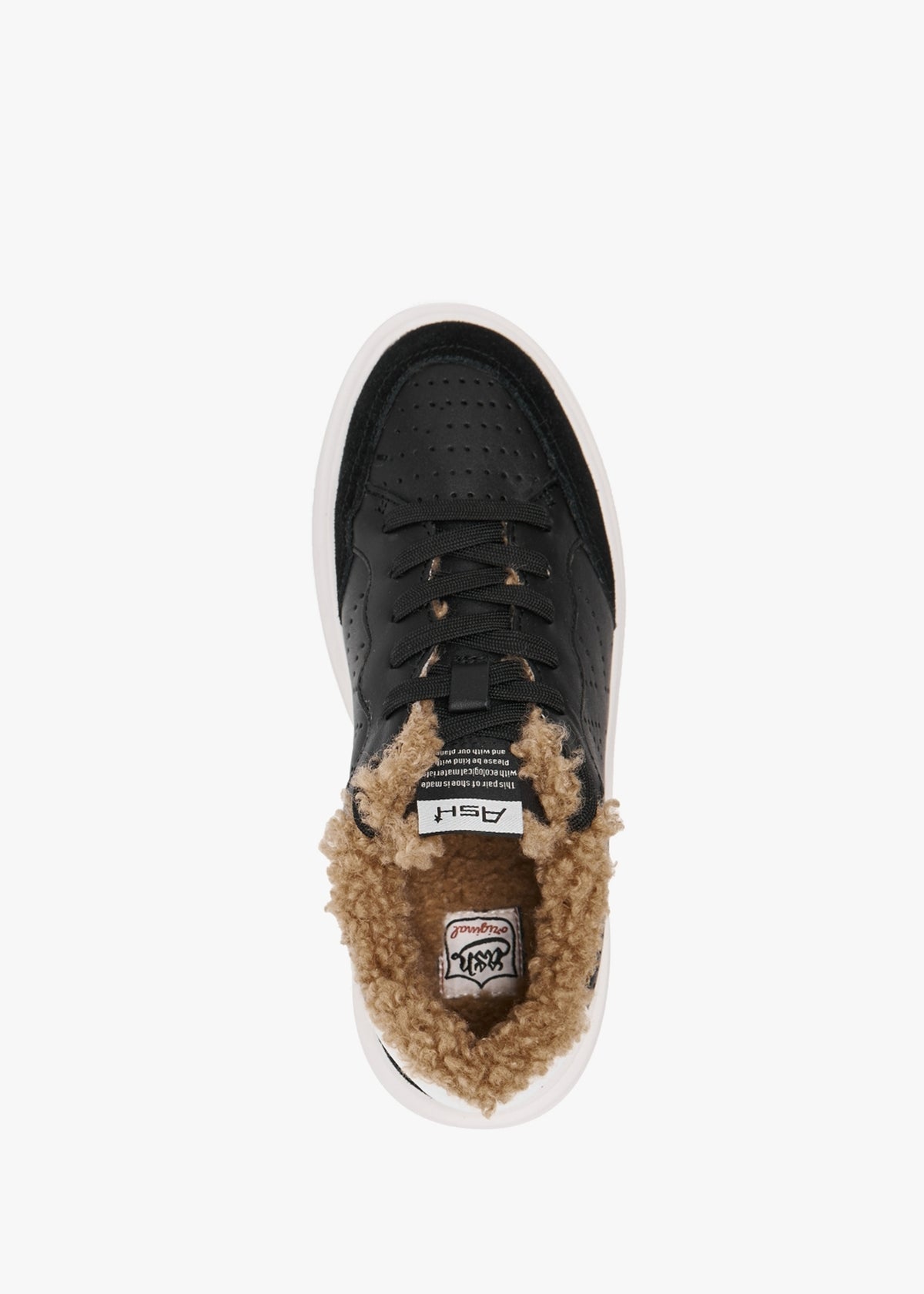 Impuls Fur Black White Chrome Free Leather Platform Trainers