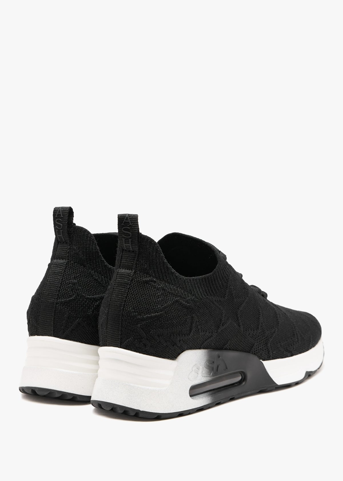 Lucky Star Black Knitted Trainers