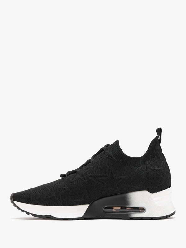 Lucky Star Black Knitted Trainers