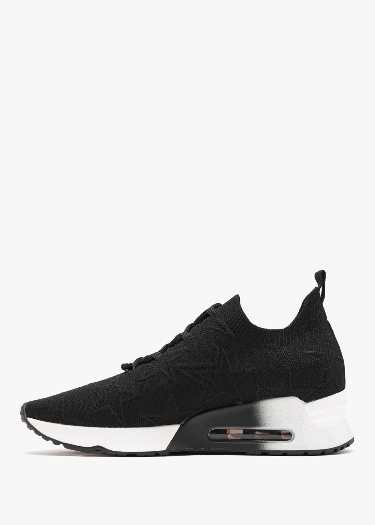 Lucky Star Black Knitted Trainers