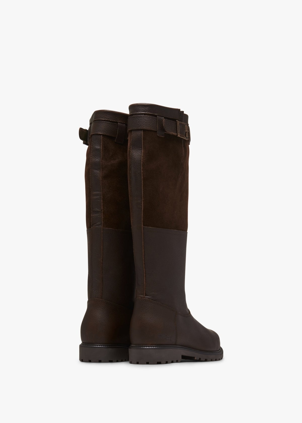 Acorn Dark Brown Leather & Suede Knee Boots