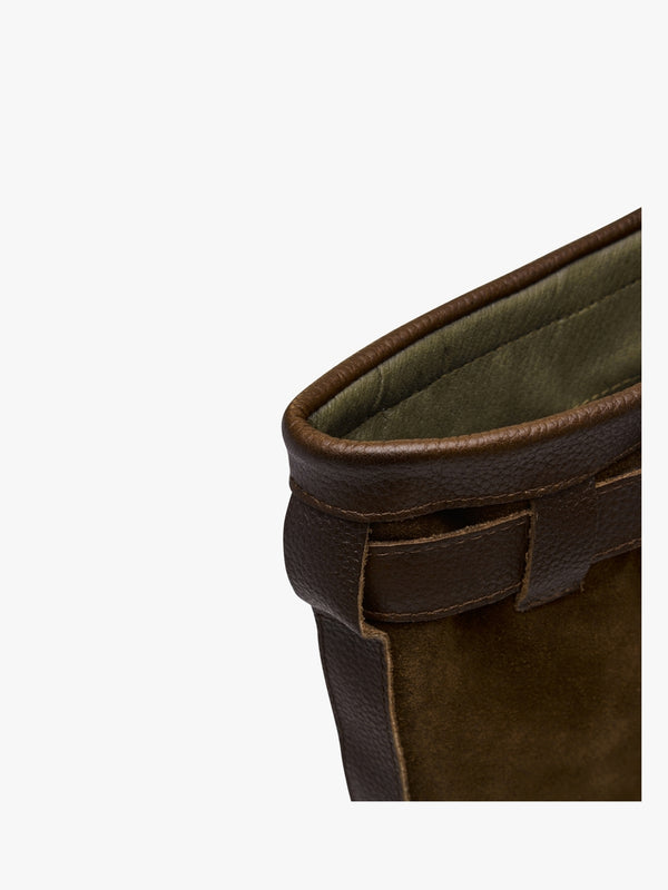 Acorn Dark Brown Leather & Suede Knee Boots
