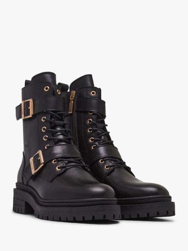 B.Intl Redgrave Classic Black Leather Ankle Boots