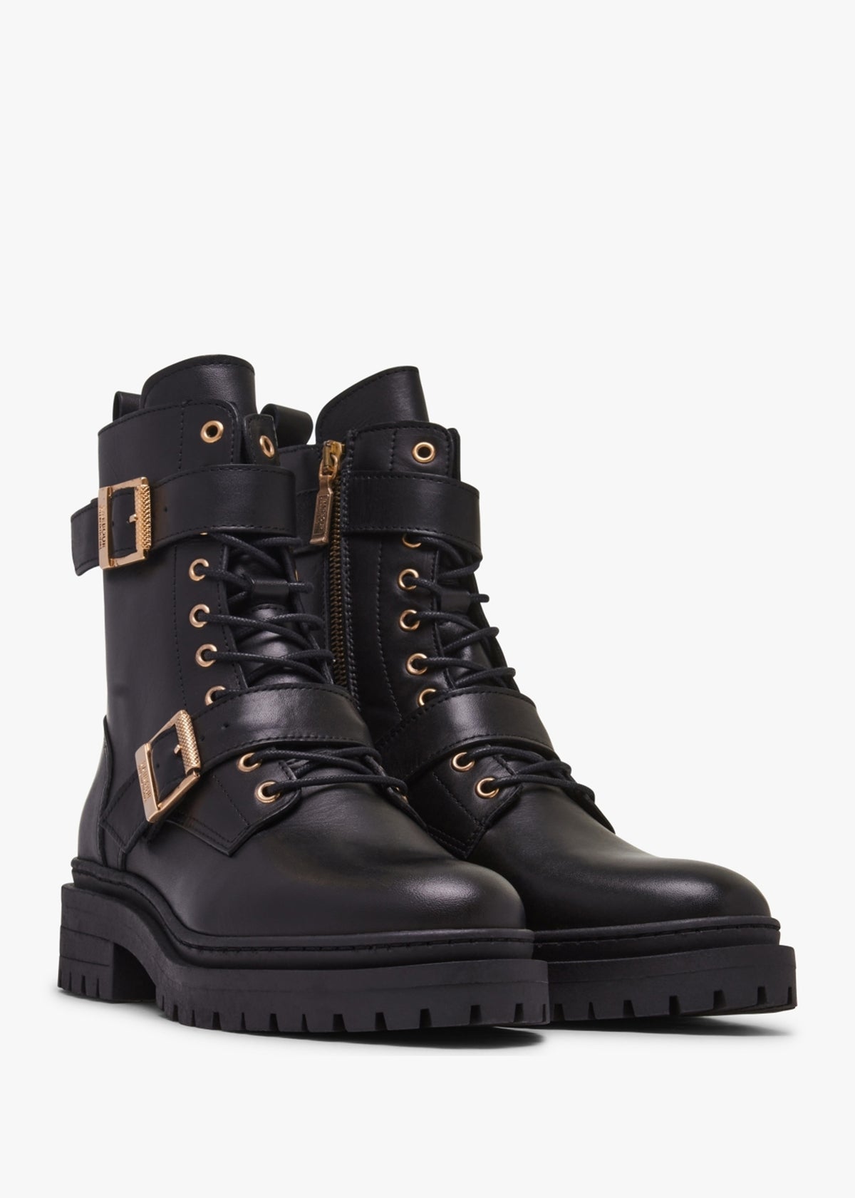 B.Intl Redgrave Classic Black Leather Ankle Boots