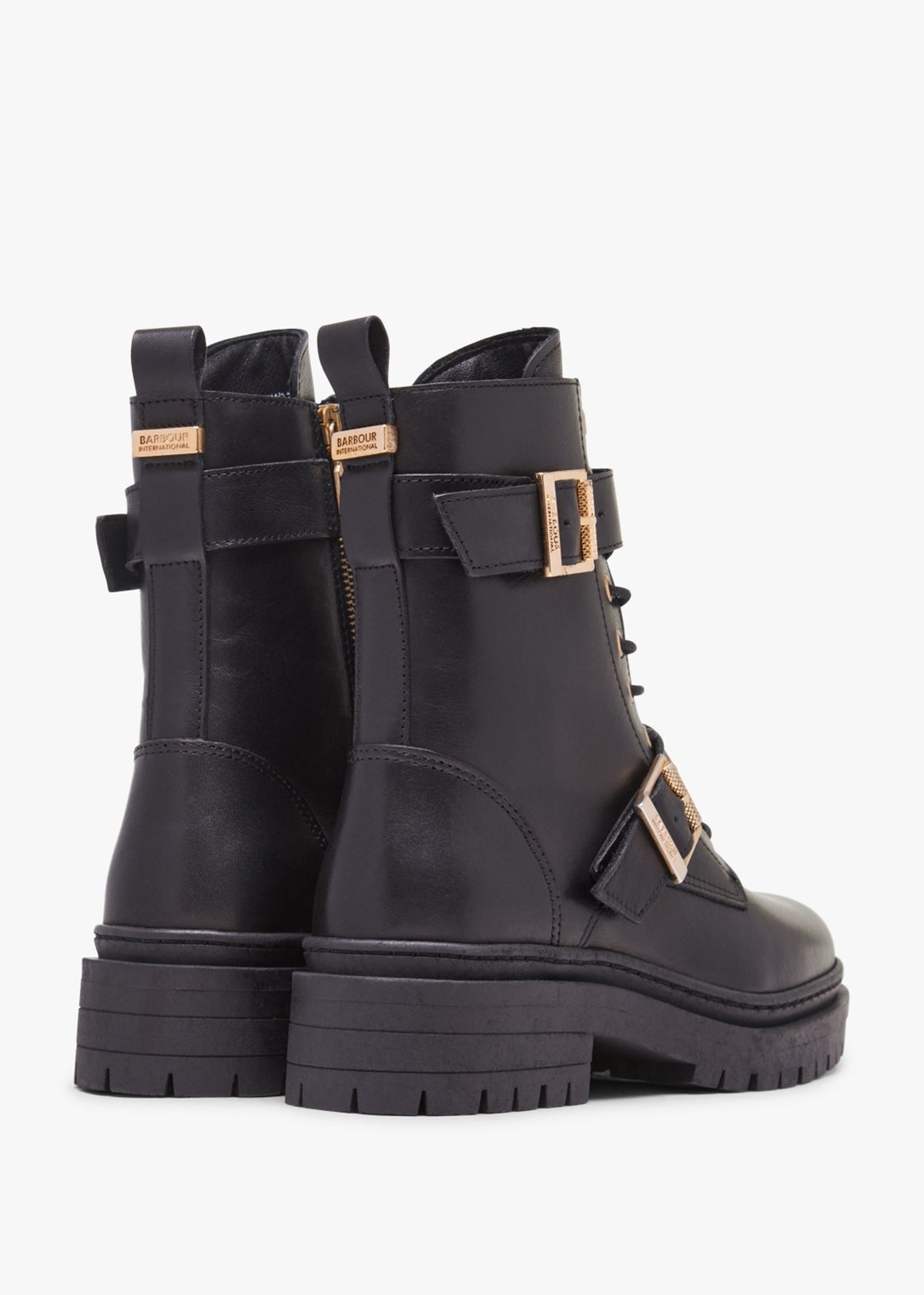 B.Intl Redgrave Classic Black Leather Ankle Boots