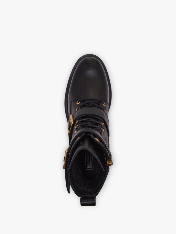 B.Intl Redgrave Classic Black Leather Ankle Boots