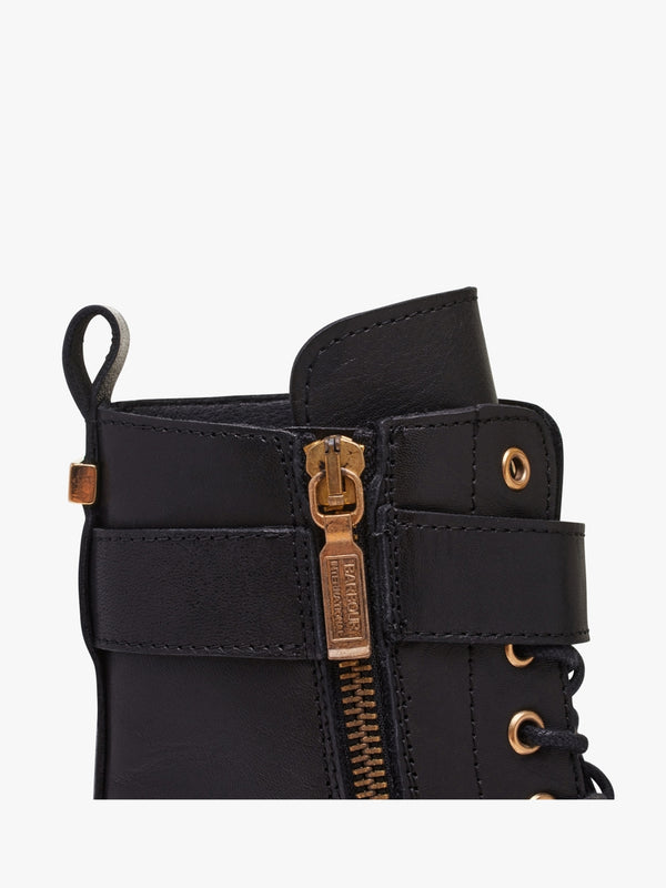 B.Intl Redgrave Classic Black Leather Ankle Boots