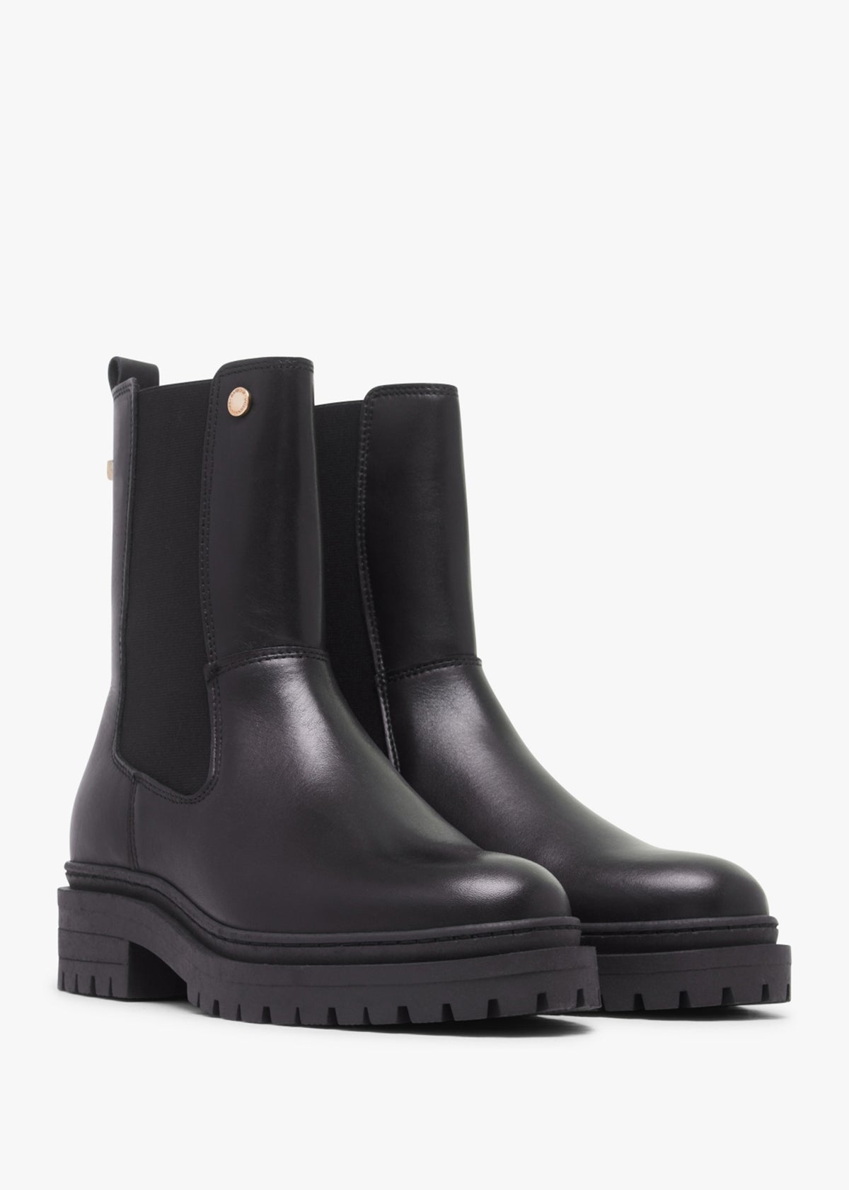 B.Intl Whitlock Black Leather Chelsea Boots