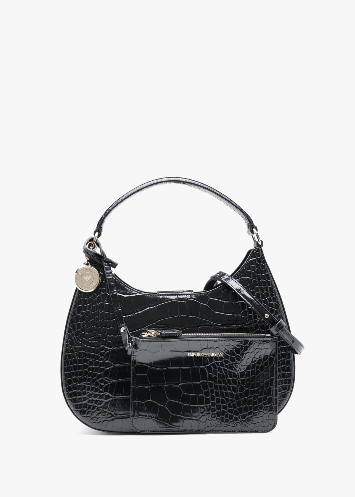 Moc Croc Black Hobo Bag