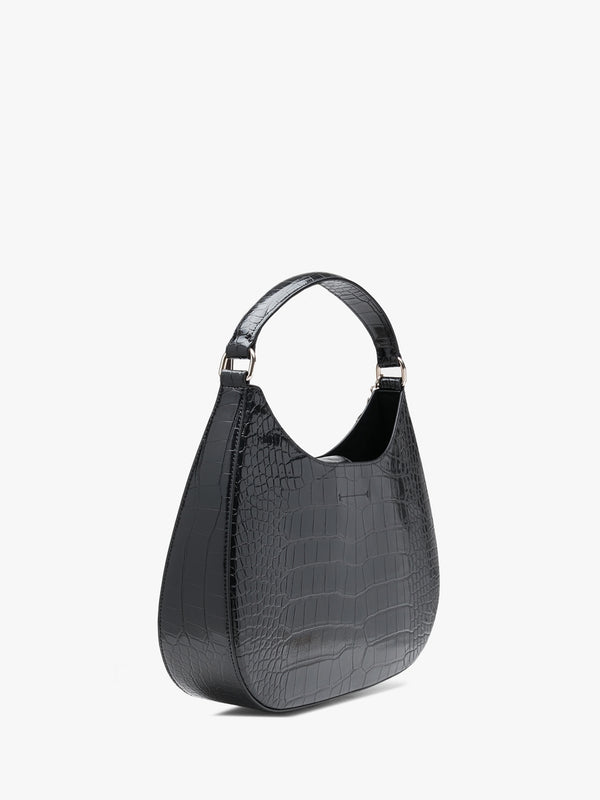 Moc Croc Black Hobo Bag