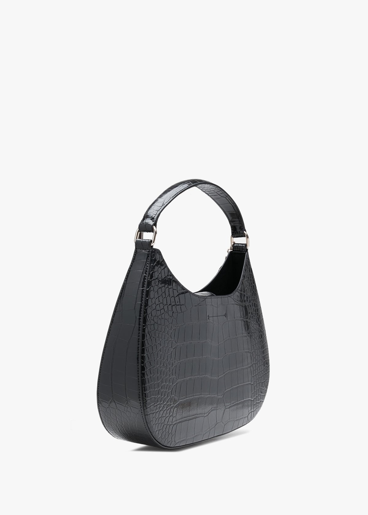 Moc Croc Black Hobo Bag