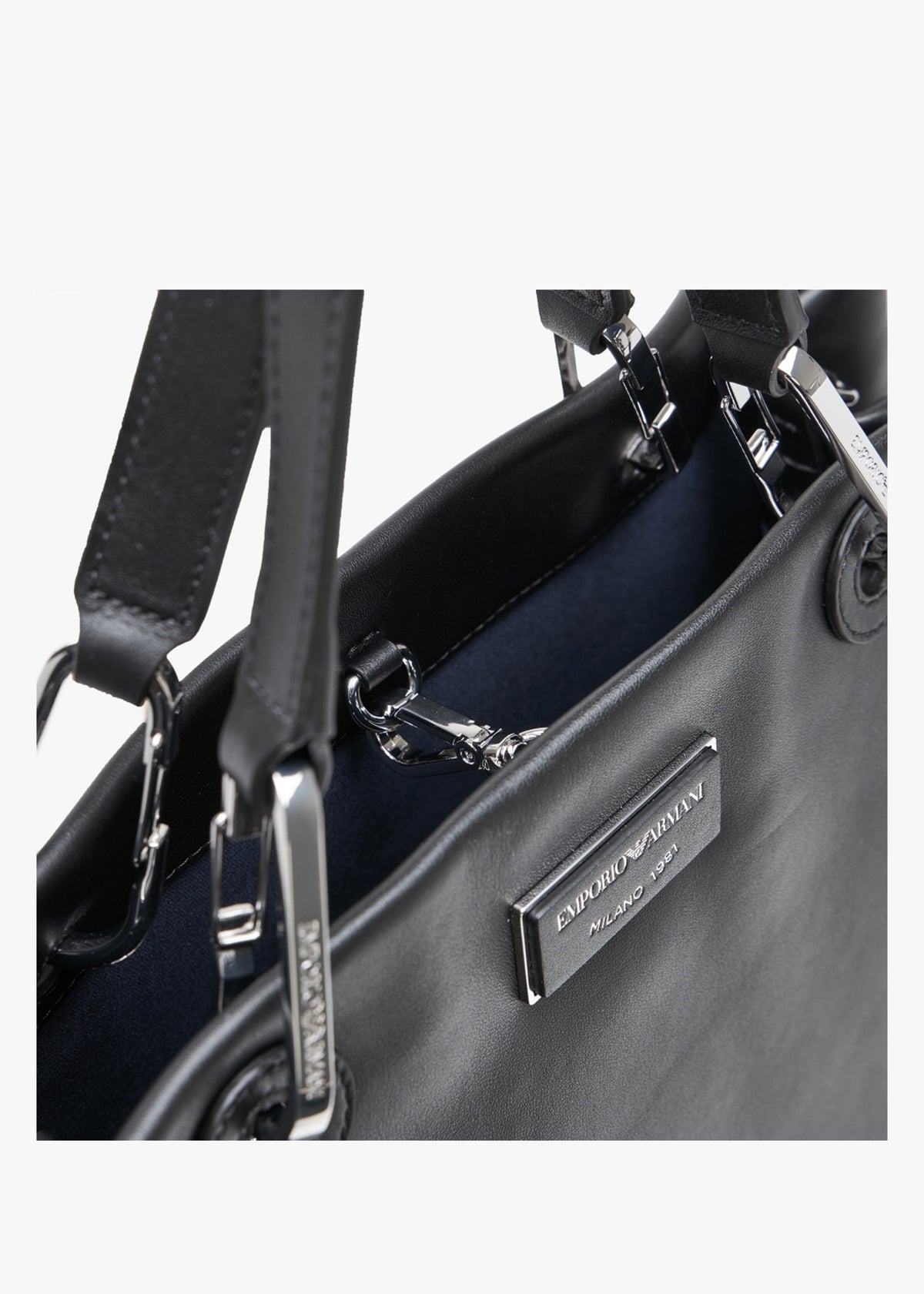 Large Black Leather Tote Bag