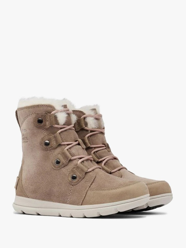 Explorer Joan Ash Brown Leather & Suede Ankle Boots