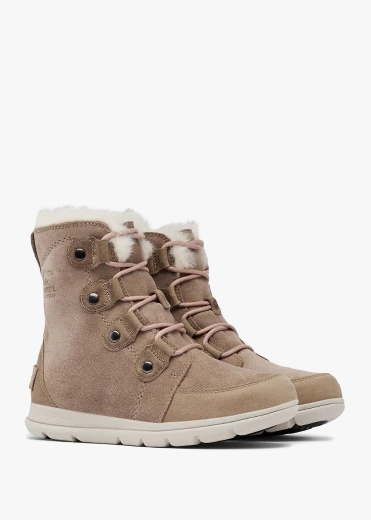 Explorer Joan Ash Brown Leather & Suede Ankle Boots