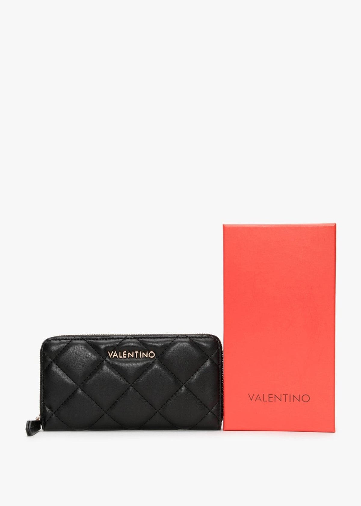 Ocarina Black Quilted Zip Around Wallet
