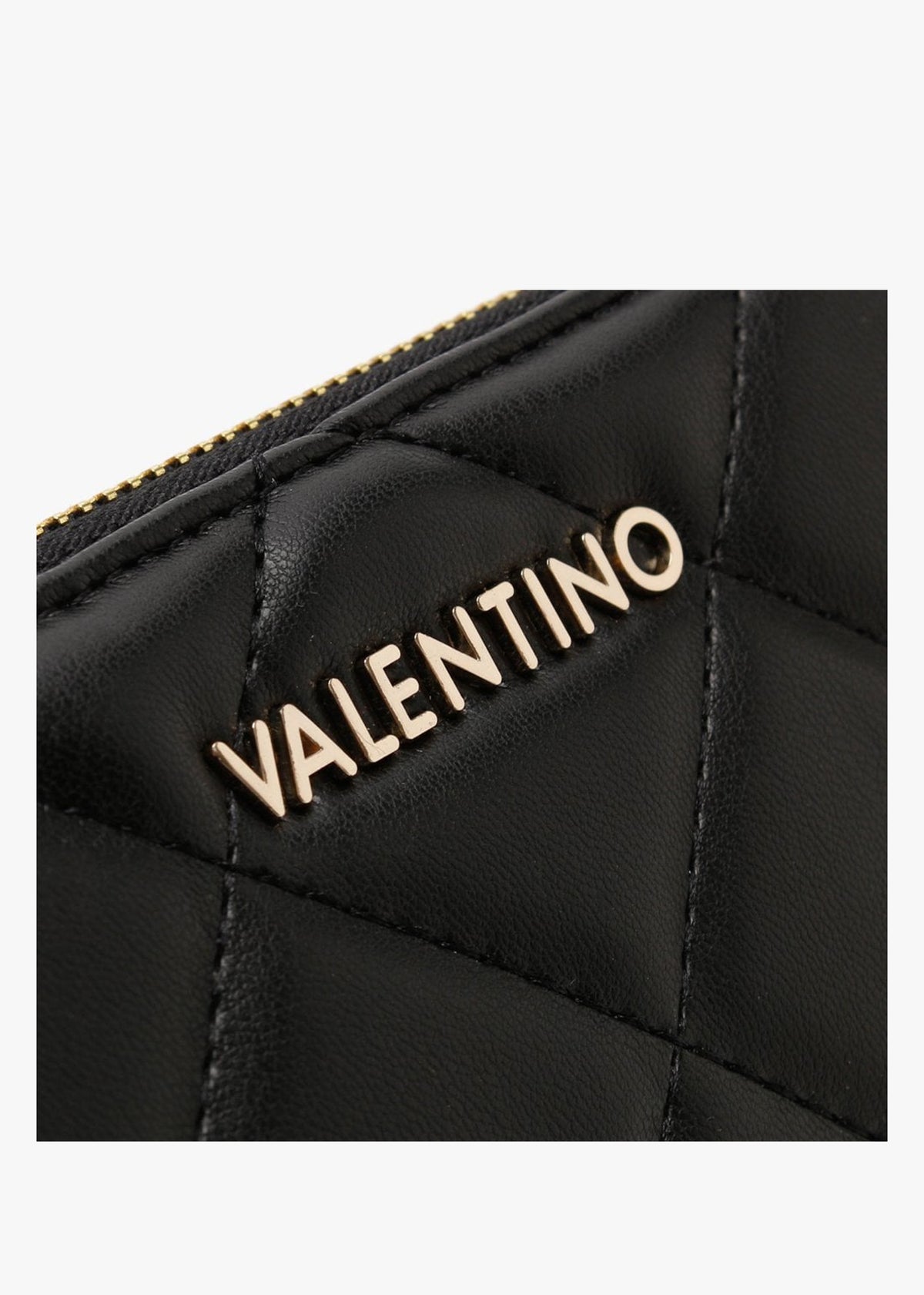 Ocarina Black Quilted Zip Around Wallet