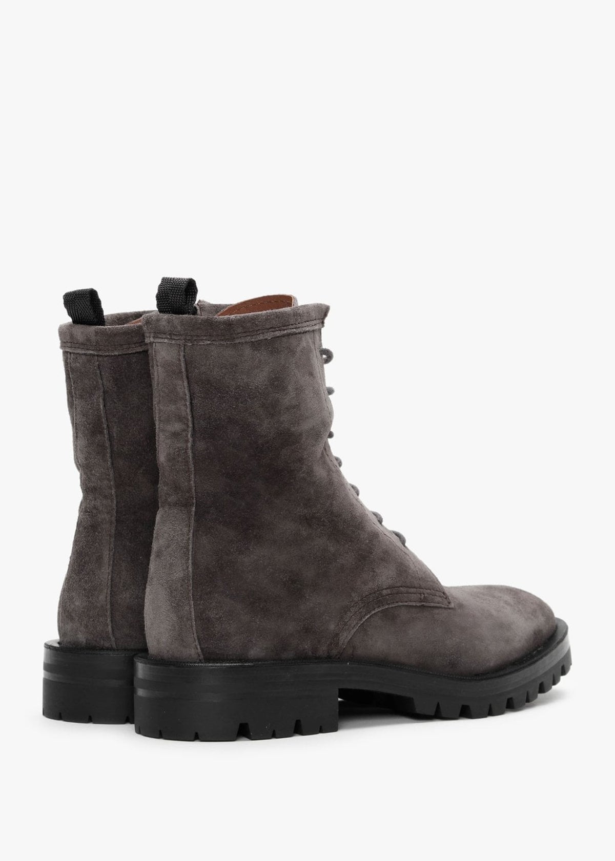Parsley Grey Suede Lace Up Ankle Boots