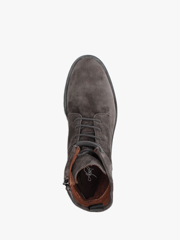 Parsley Grey Suede Lace Up Ankle Boots