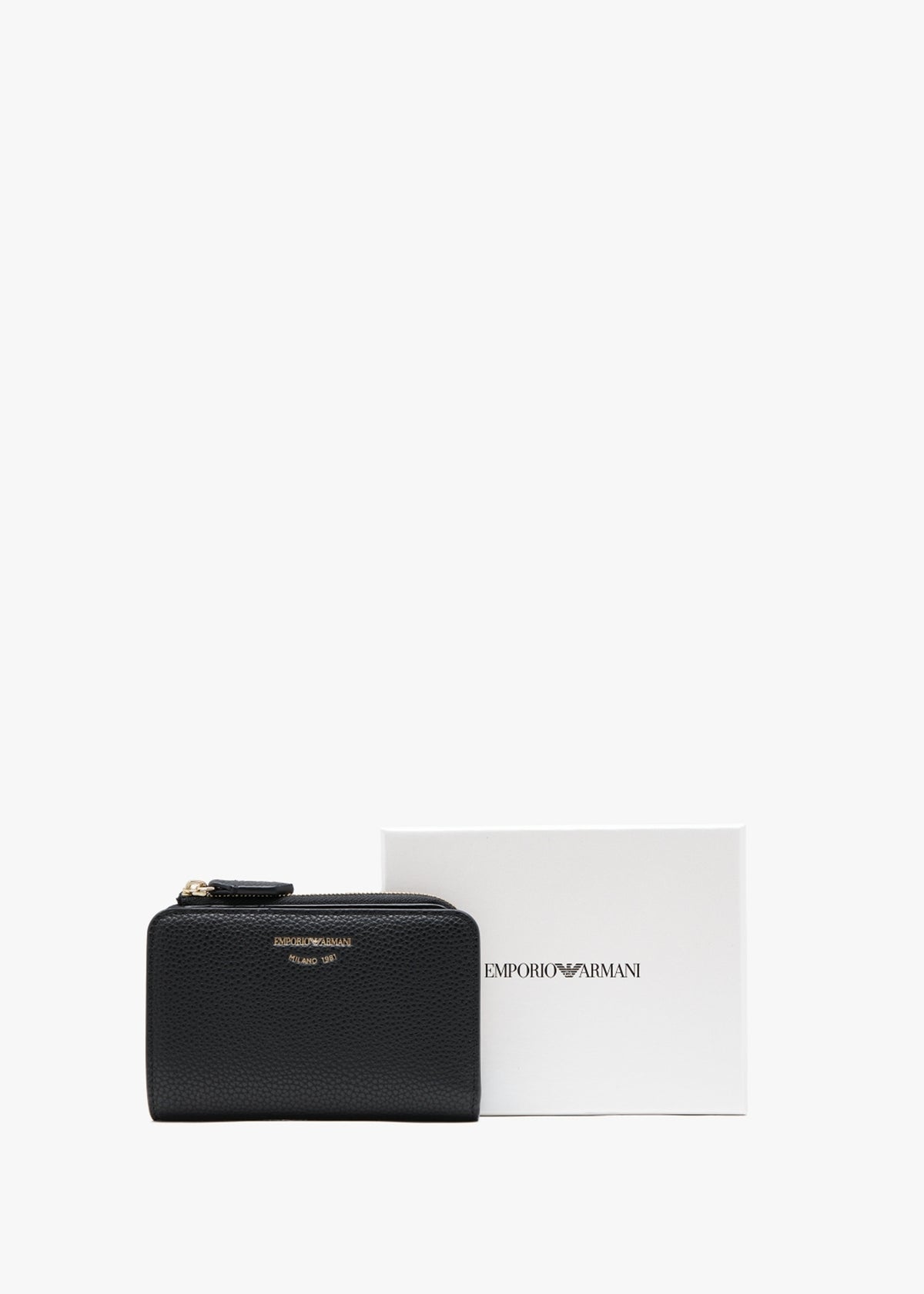 Small Black Zip Around Wallet