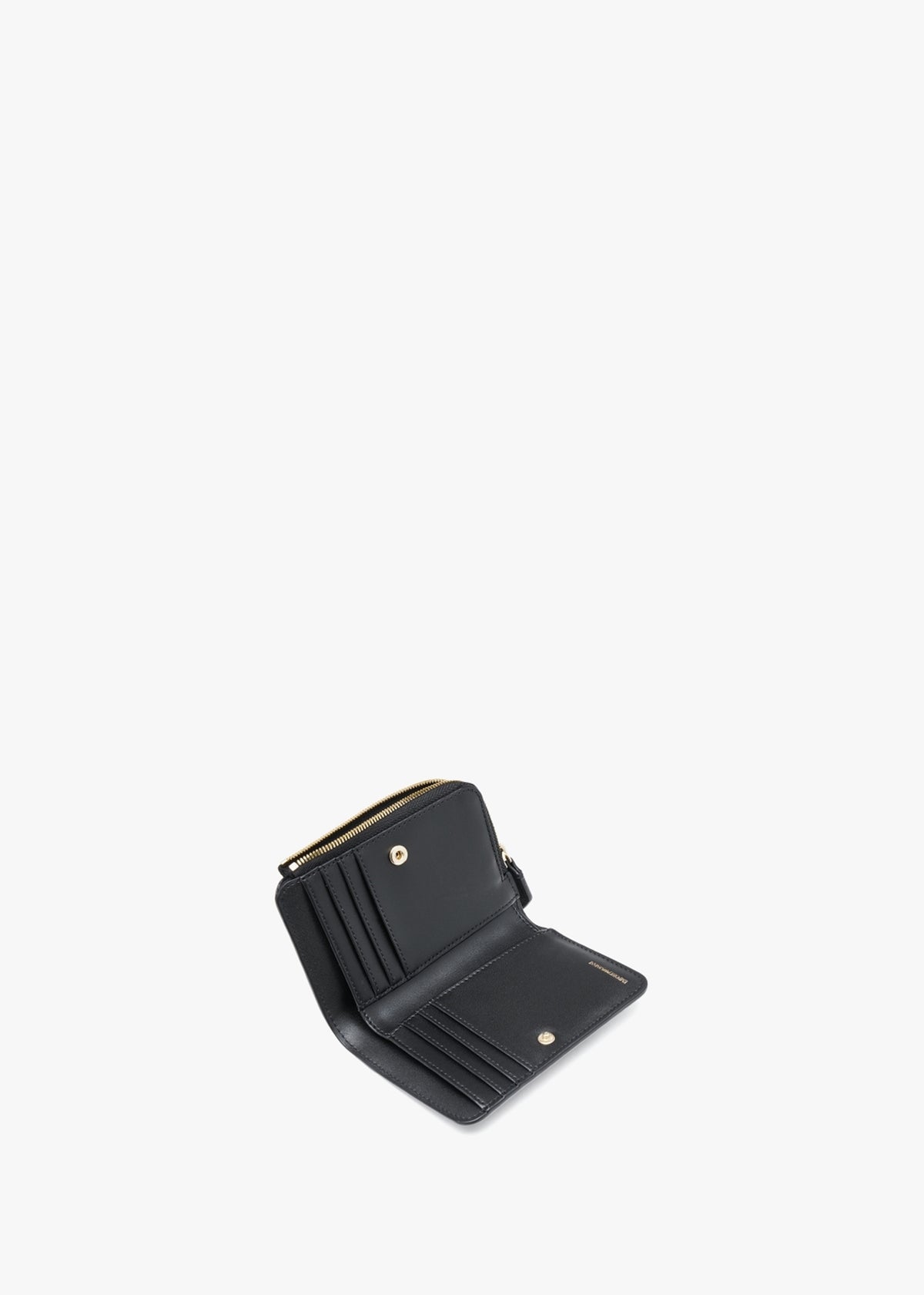 Small Black Zip Around Wallet